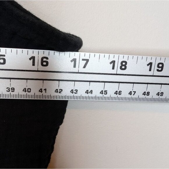 Old Navy Black Gauze Cotton Double V Neck Sleeveless Tank Top Women Small - Picture 5 of 8